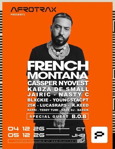 AFROTRAX REVEALS STACKED LINE-UP FOR FRENCH MONTANA DECEMBER SHOWS